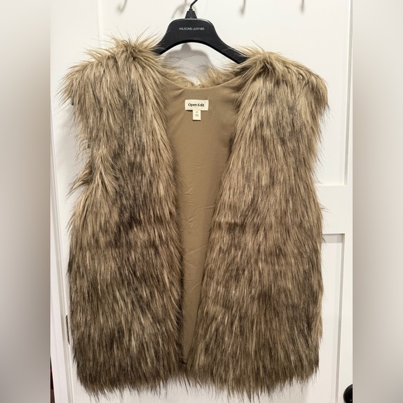Open Edit Jackets & Blazers - Open Edit Women's Faux Fur Vest - Brown
